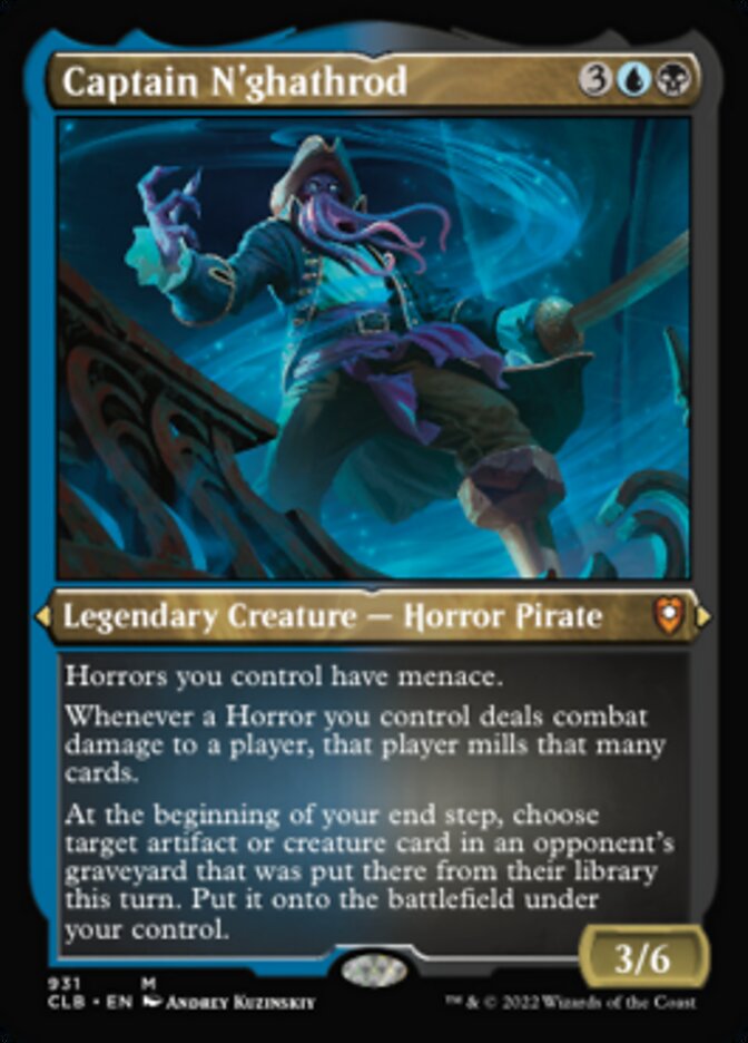 Captain N'ghathrod (Display Commander) (Foil Etched) [Commander Legends: Battle for Baldur's Gate] | Shuffle n Cut Hobbies & Games