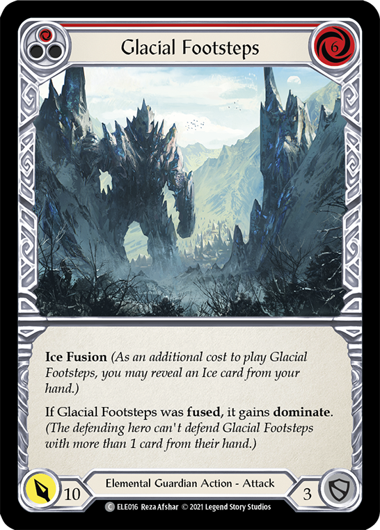 Glacial Footsteps (Red) [ELE016] (Tales of Aria)  1st Edition Rainbow Foil | Shuffle n Cut Hobbies & Games