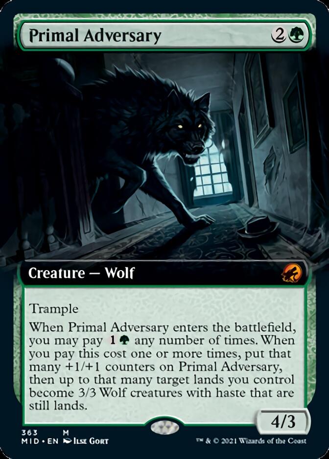 Primal Adversary (Extended Art) [Innistrad: Midnight Hunt] | Shuffle n Cut Hobbies & Games