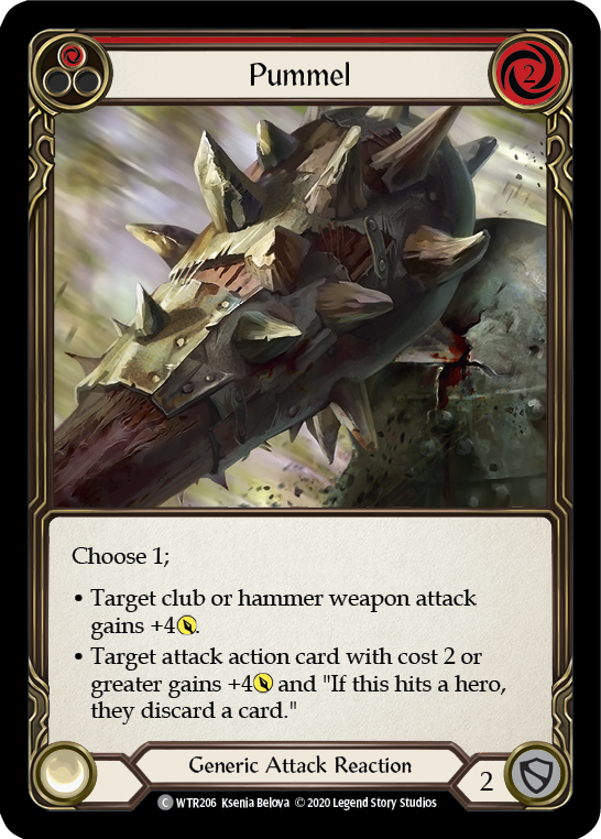 Pummel (Red) [U-WTR206] (Welcome to Rathe Unlimited)  Unlimited Rainbow Foil | Shuffle n Cut Hobbies & Games