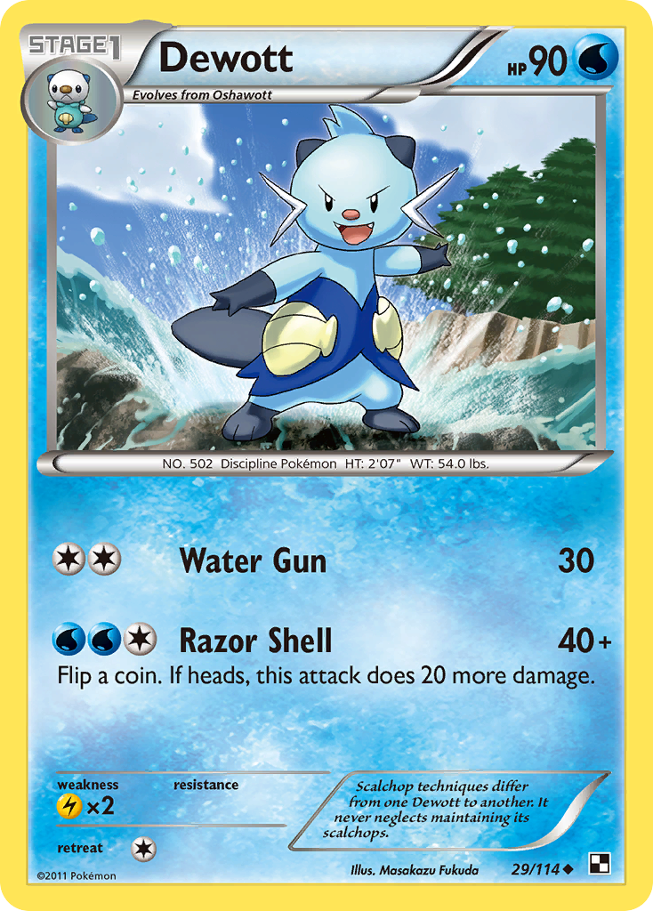 Dewott (29/114) [Black & White: Base Set] | Shuffle n Cut Hobbies & Games