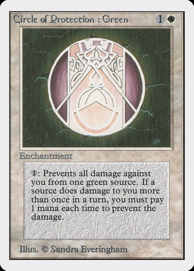 Circle of Protection: Green [Unlimited Edition] | Shuffle n Cut Hobbies & Games