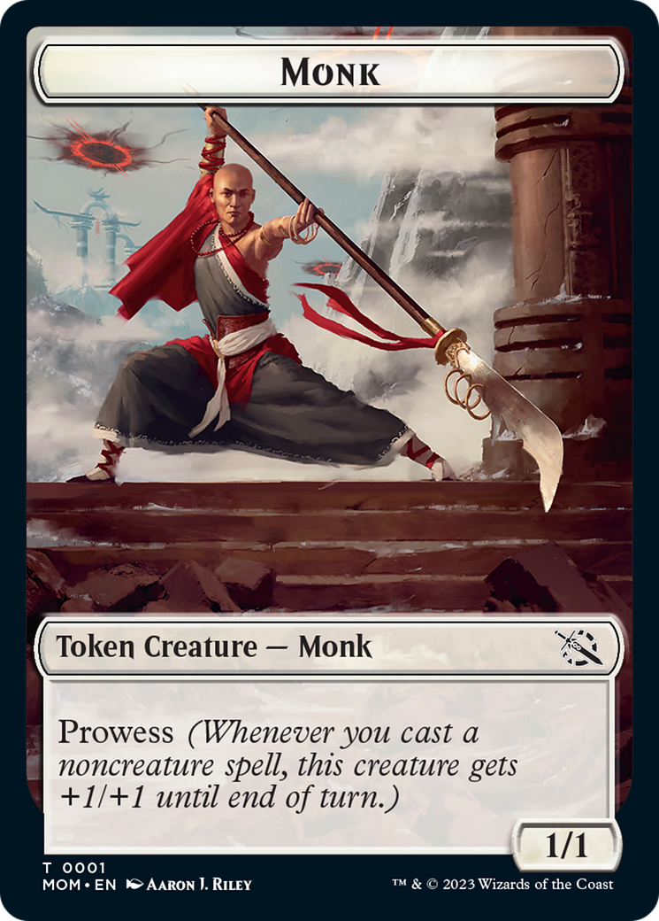 Monk // Knight Double-Sided Token [March of the Machine Tokens] | Shuffle n Cut Hobbies & Games