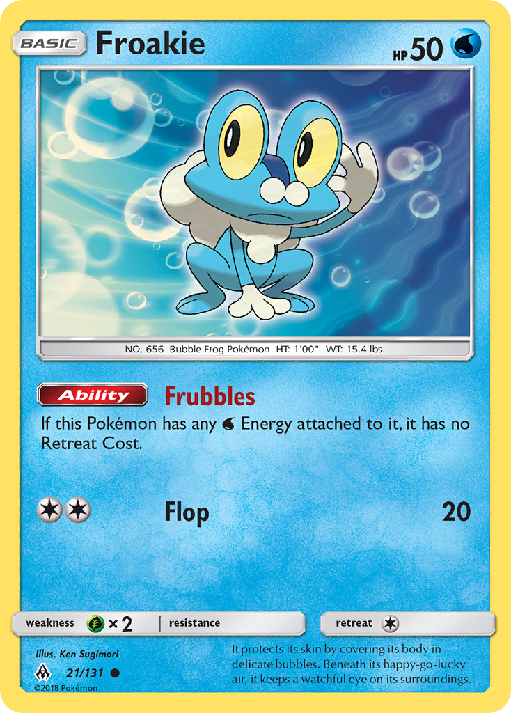 Froakie (21/131) [Sun & Moon: Forbidden Light] | Shuffle n Cut Hobbies & Games