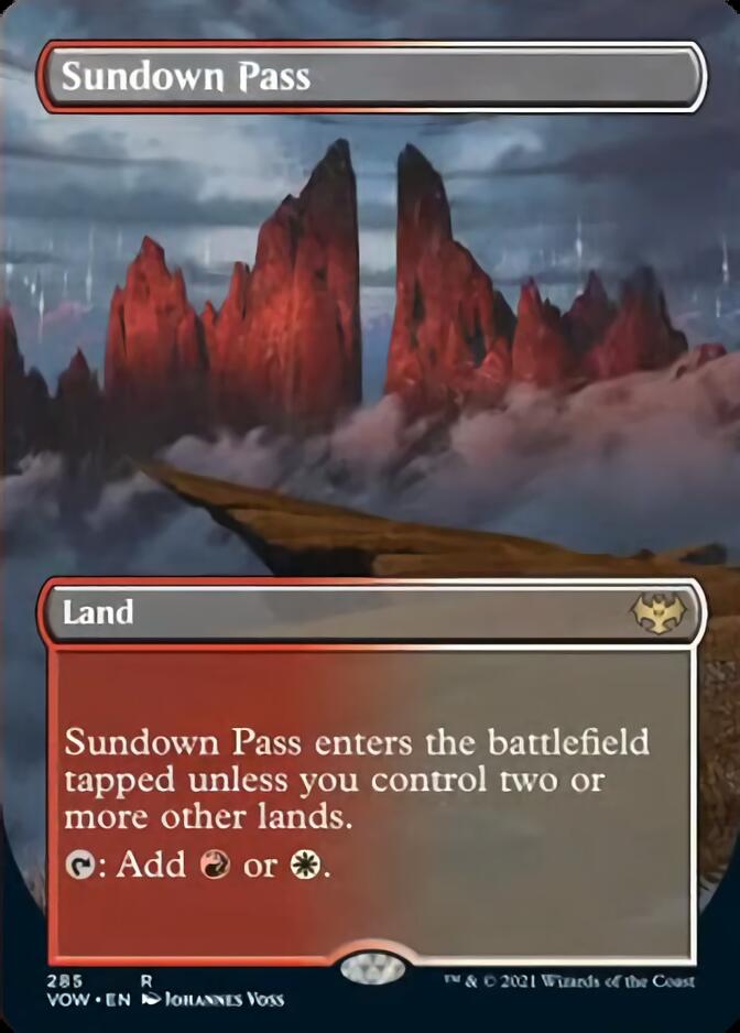 Sundown Pass (Borderless Alternate Art) [Innistrad: Crimson Vow] | Shuffle n Cut Hobbies & Games