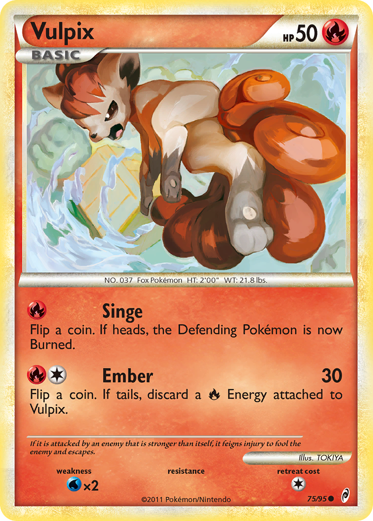 Vulpix (75/95) [HeartGold & SoulSilver: Call of Legends] | Shuffle n Cut Hobbies & Games