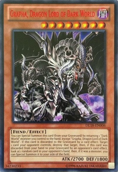 Grapha, Dragon Lord of Dark World (Red) [DL18-EN006] Rare | Shuffle n Cut Hobbies & Games