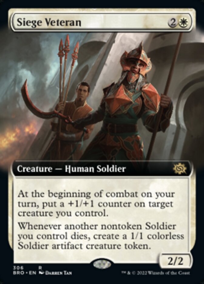 Siege Veteran (Extended Art) [The Brothers' War] | Shuffle n Cut Hobbies & Games