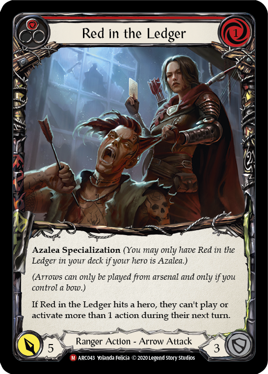 Red in the Ledger [ARC043] Unlimited Edition Rainbow Foil | Shuffle n Cut Hobbies & Games