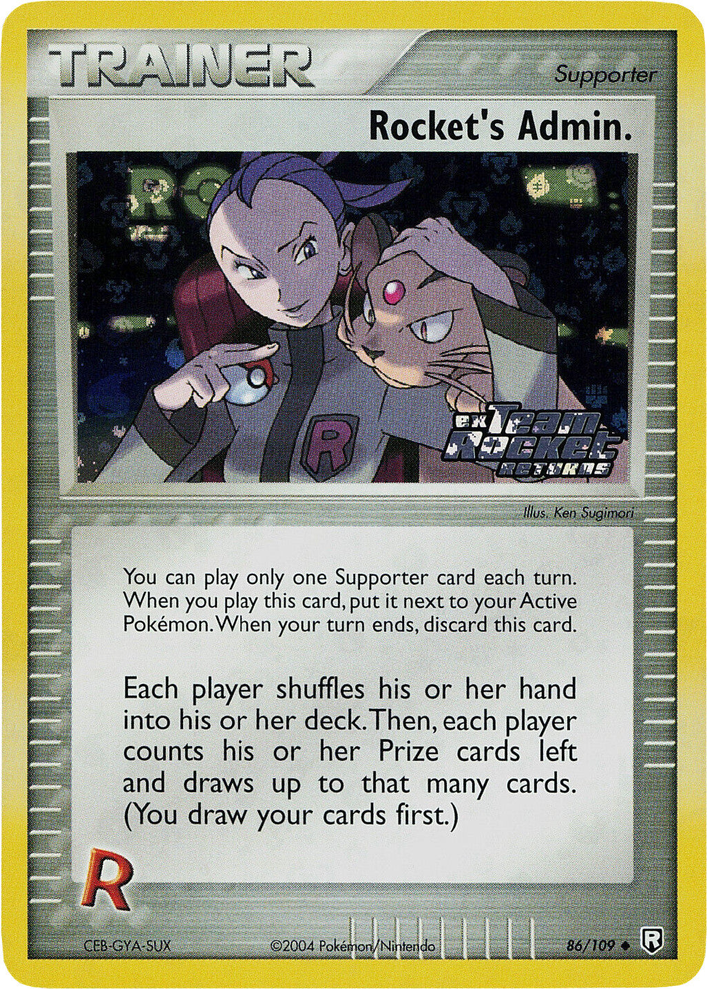 Rocket's Admin. (86/109) (Stamped) [EX: Team Rocket Returns] | Shuffle n Cut Hobbies & Games