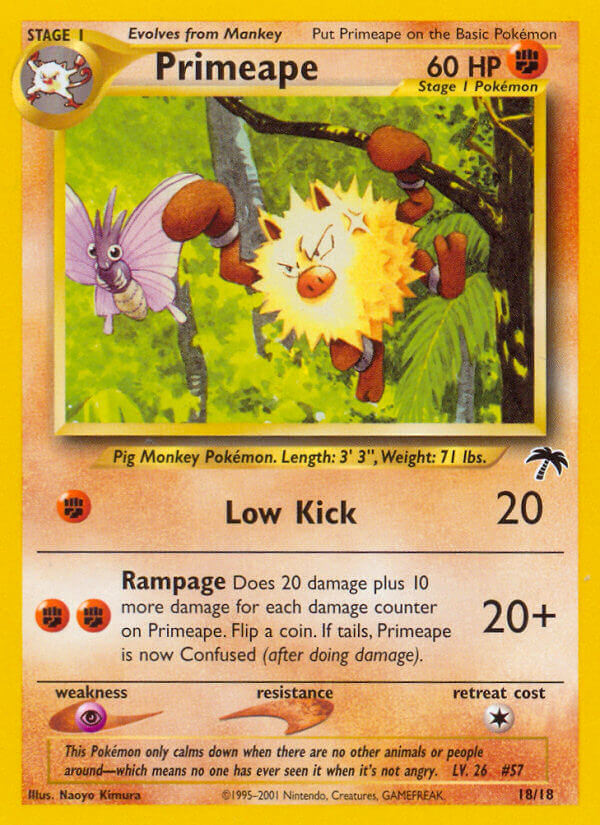 Primeape (18/18) [Southern Islands] | Shuffle n Cut Hobbies & Games