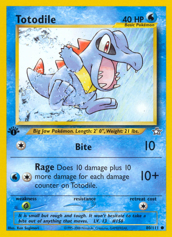 Totodile (80/111) [Neo Genesis 1st Edition] | Shuffle n Cut Hobbies & Games