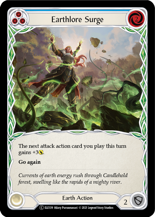 Earthlore Surge (Blue) [U-ELE139] Unlimited Rainbow Foil | Shuffle n Cut Hobbies & Games