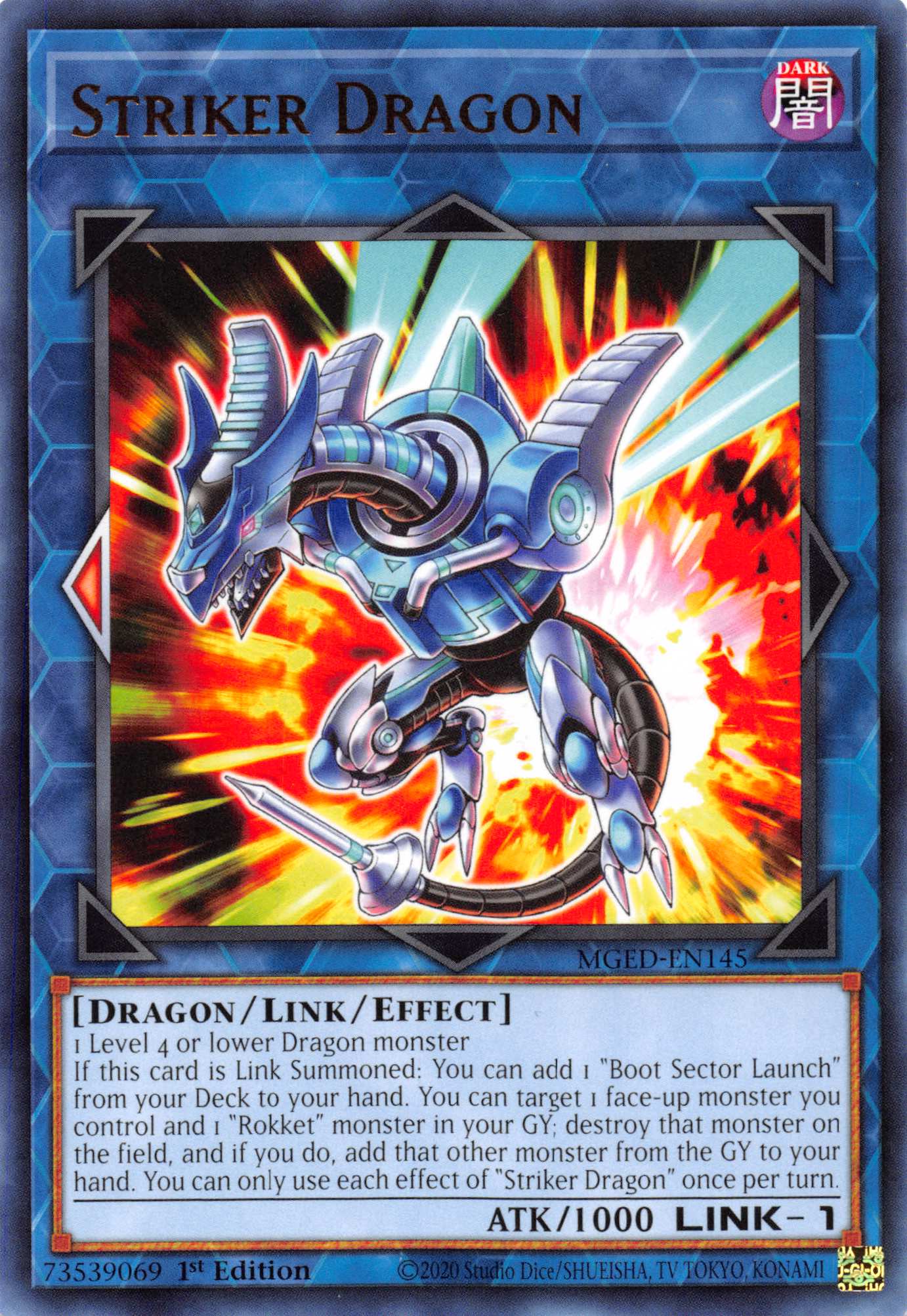 Striker Dragon [MGED-EN145] Rare | Shuffle n Cut Hobbies & Games