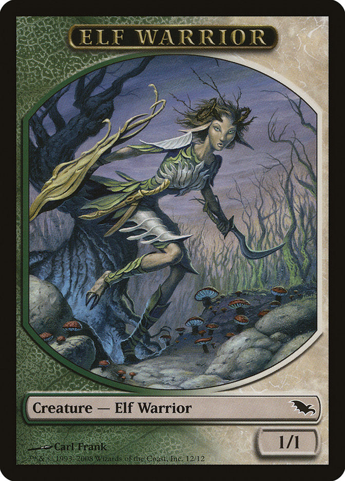 Elf Warrior Token (12/12) [Shadowmoor Tokens] | Shuffle n Cut Hobbies & Games