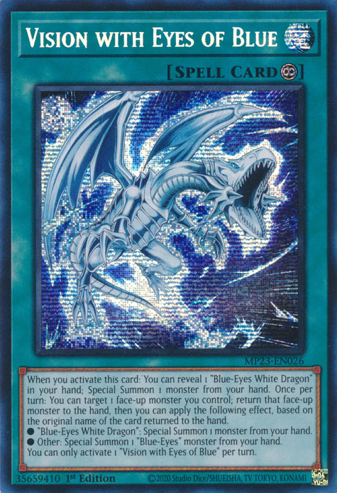 Vision with Eyes of Blue [MP23-EN026] Prismatic Secret Rare | Shuffle n Cut Hobbies & Games