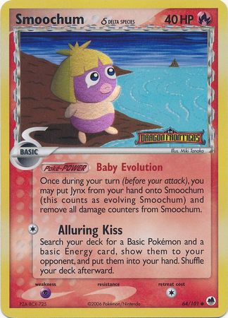 Smoochum (64/101) (Delta Species) (Stamped) [EX: Dragon Frontiers] | Shuffle n Cut Hobbies & Games
