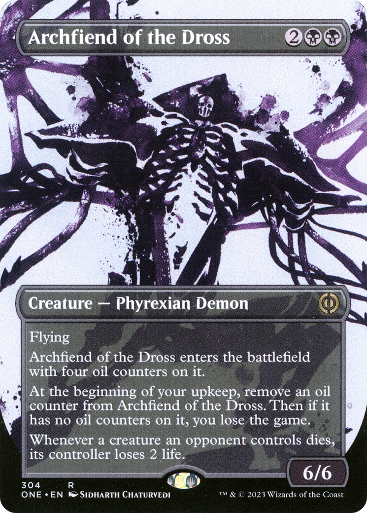 Archfiend of the Dross (Borderless Ichor) [Phyrexia: All Will Be One] | Shuffle n Cut Hobbies & Games