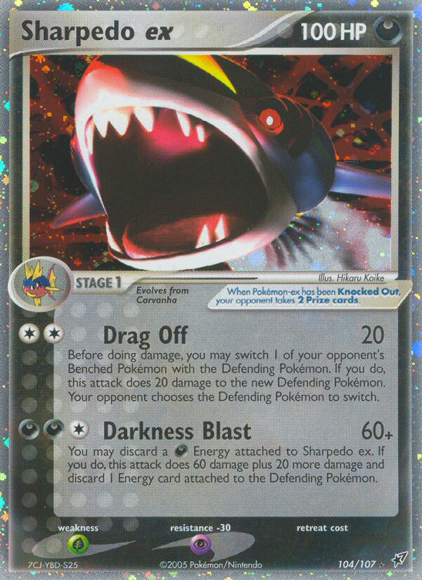 Sharpedo ex (104/107) [EX: Deoxys] | Shuffle n Cut Hobbies & Games