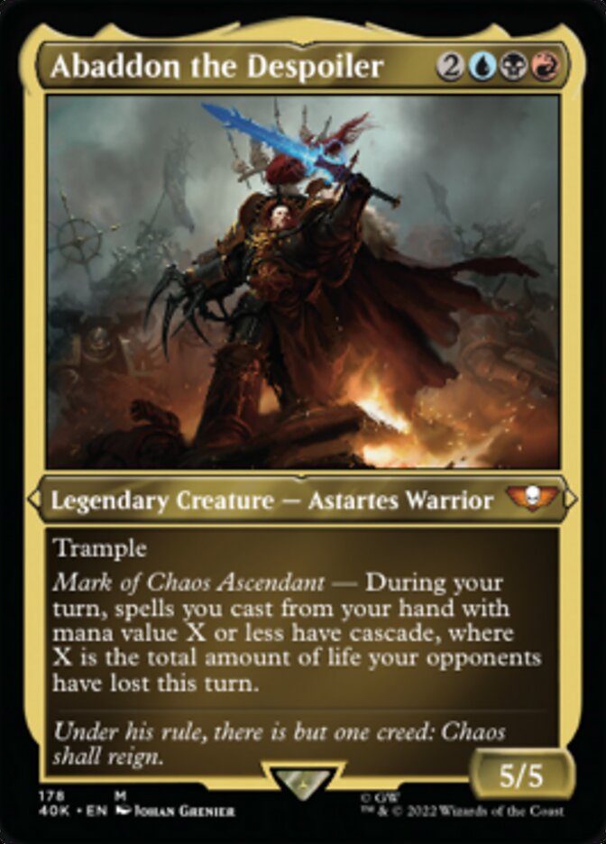 Abaddon the Despoiler (Display Commander) (Surge Foil) [Warhammer 40,000] | Shuffle n Cut Hobbies & Games