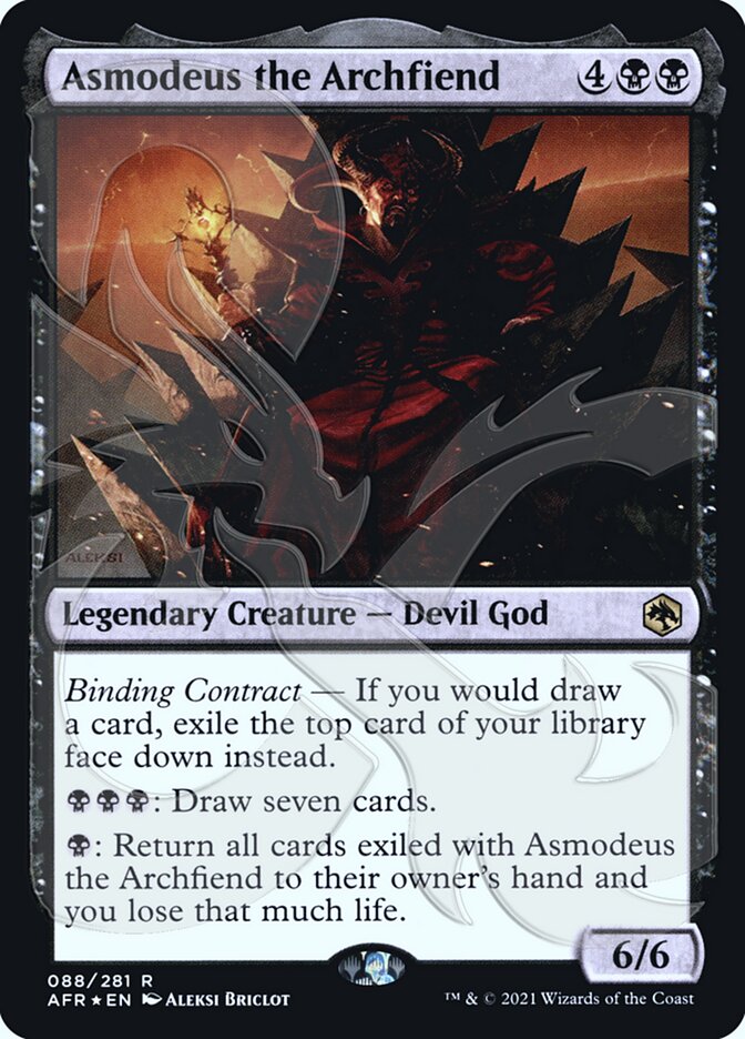 Asmodeus the Archfiend (Ampersand Promo) [Dungeons & Dragons: Adventures in the Forgotten Realms Promos] | Shuffle n Cut Hobbies & Games