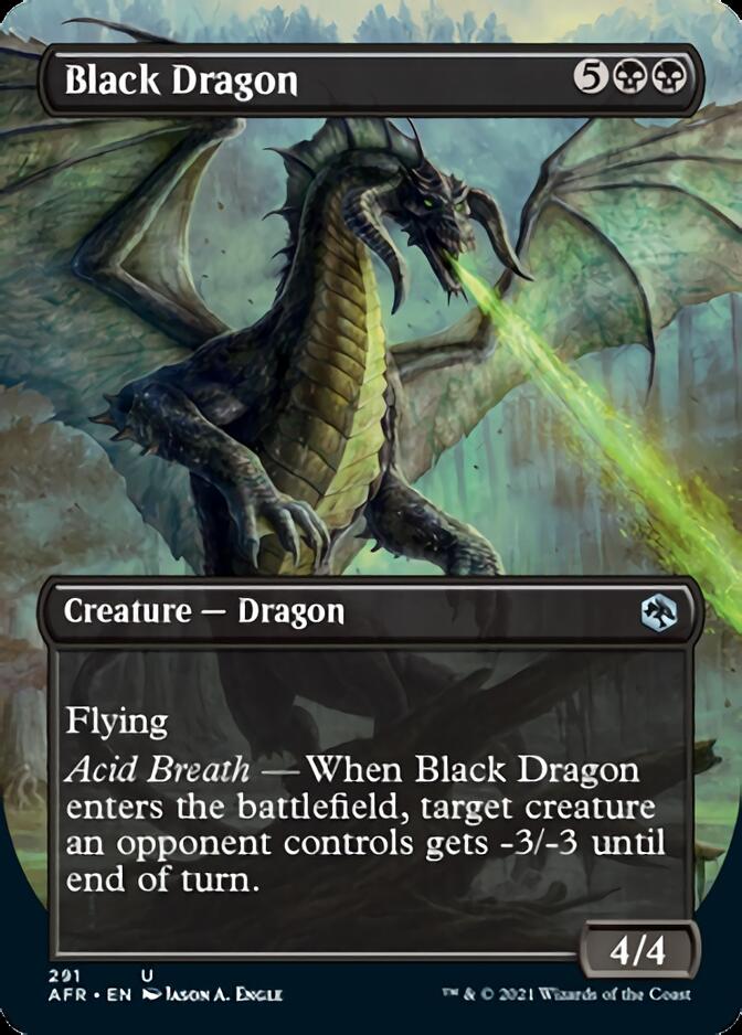 Black Dragon (Borderless Alternate Art) [Dungeons & Dragons: Adventures in the Forgotten Realms] | Shuffle n Cut Hobbies & Games