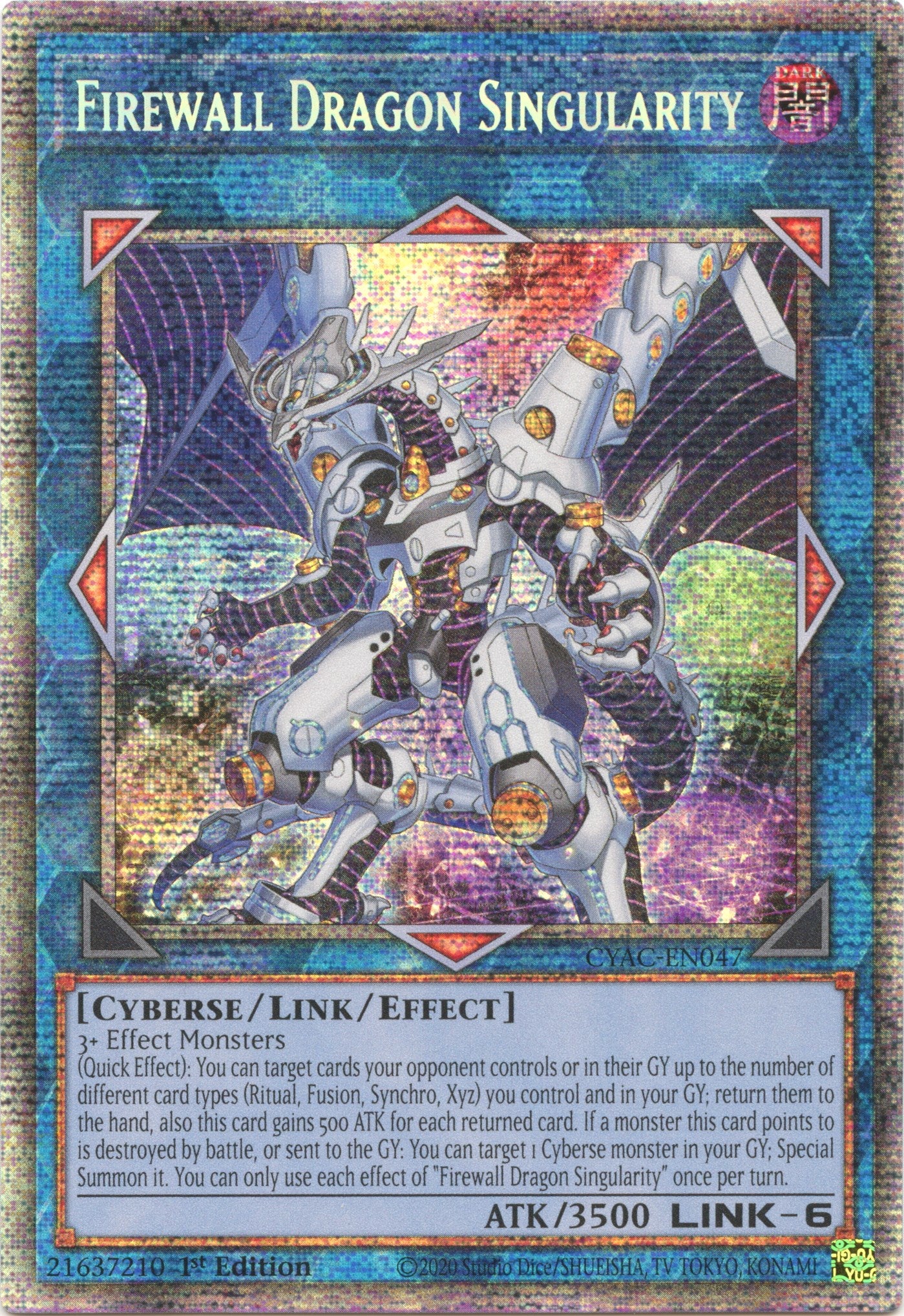 Firewall Dragon Singularity [CYAC-EN047] Starlight Rare | Shuffle n Cut Hobbies & Games