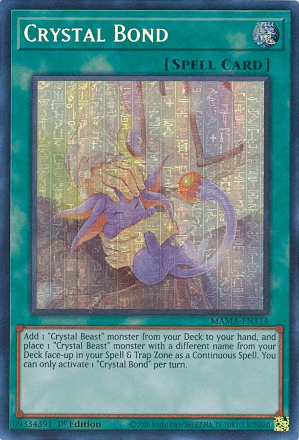 Crystal Bond [MAMA-EN114] Secret Pharaoh's Rare | Shuffle n Cut Hobbies & Games
