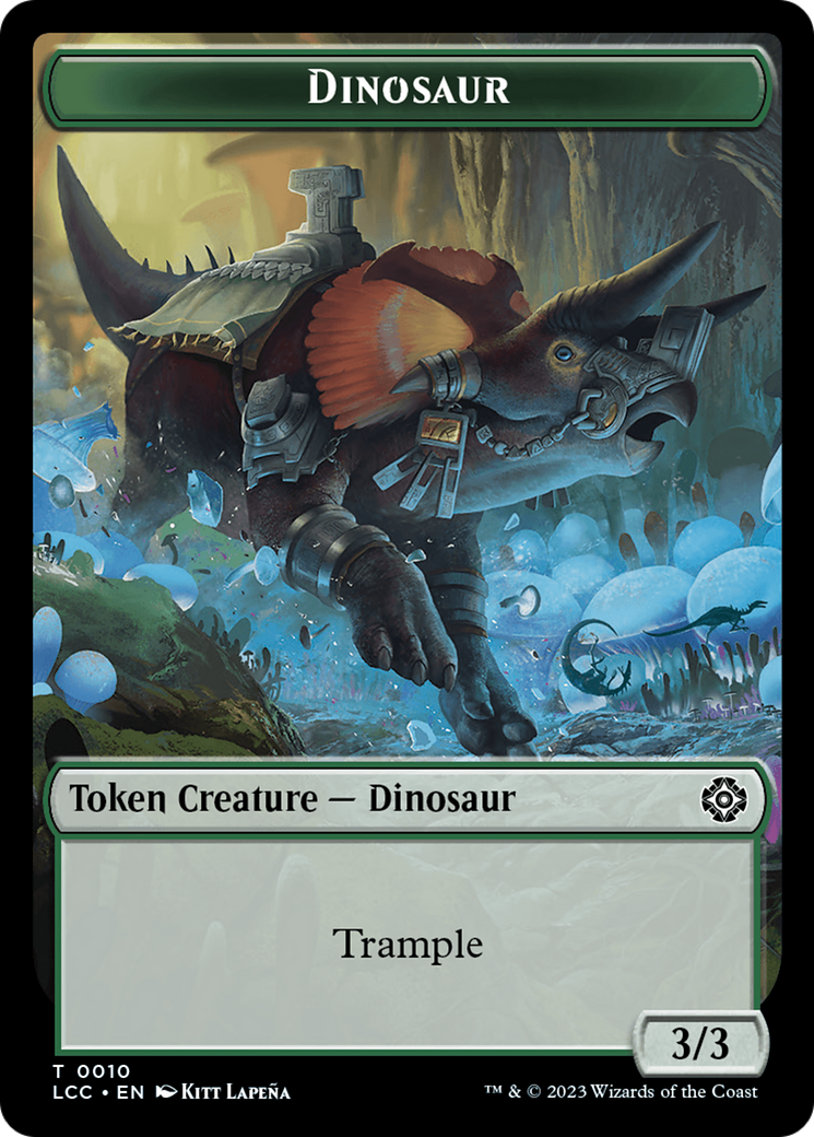 Elephant // Dinosaur (0010) Double-Sided Token [The Lost Caverns of Ixalan Commander Tokens] | Shuffle n Cut Hobbies & Games