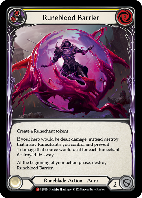 Runeblood Barrier [CRU144] 1st Edition Normal | Shuffle n Cut Hobbies & Games