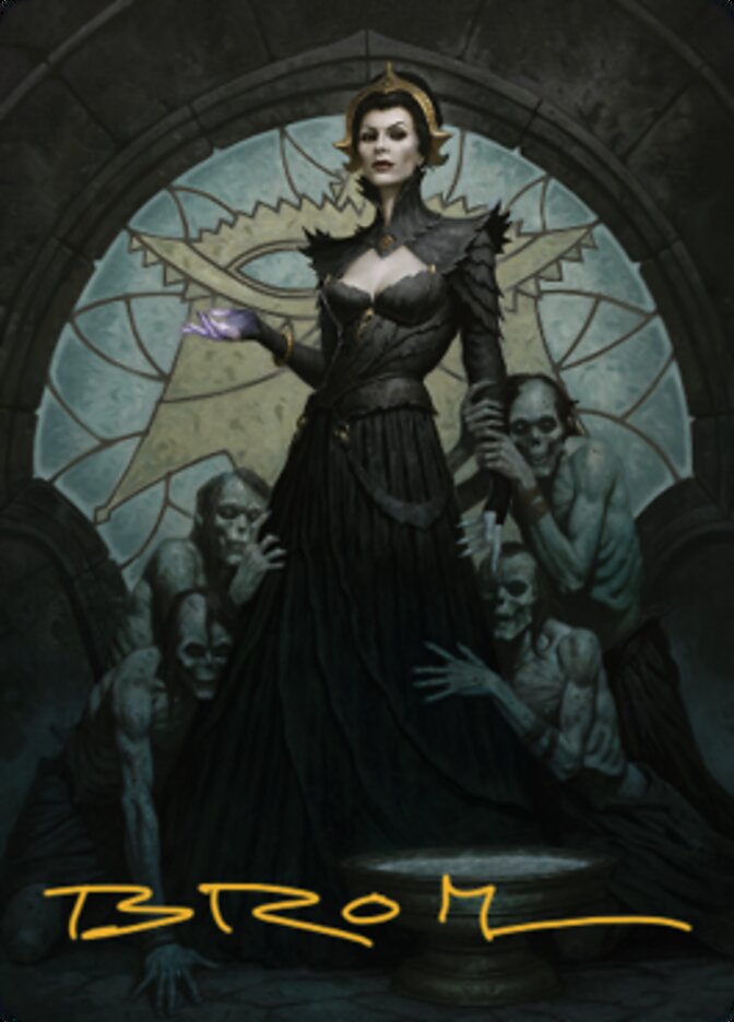Liliana of the Veil Art Card (Gold-Stamped Signature) [Dominaria United Art Series] | Shuffle n Cut Hobbies & Games
