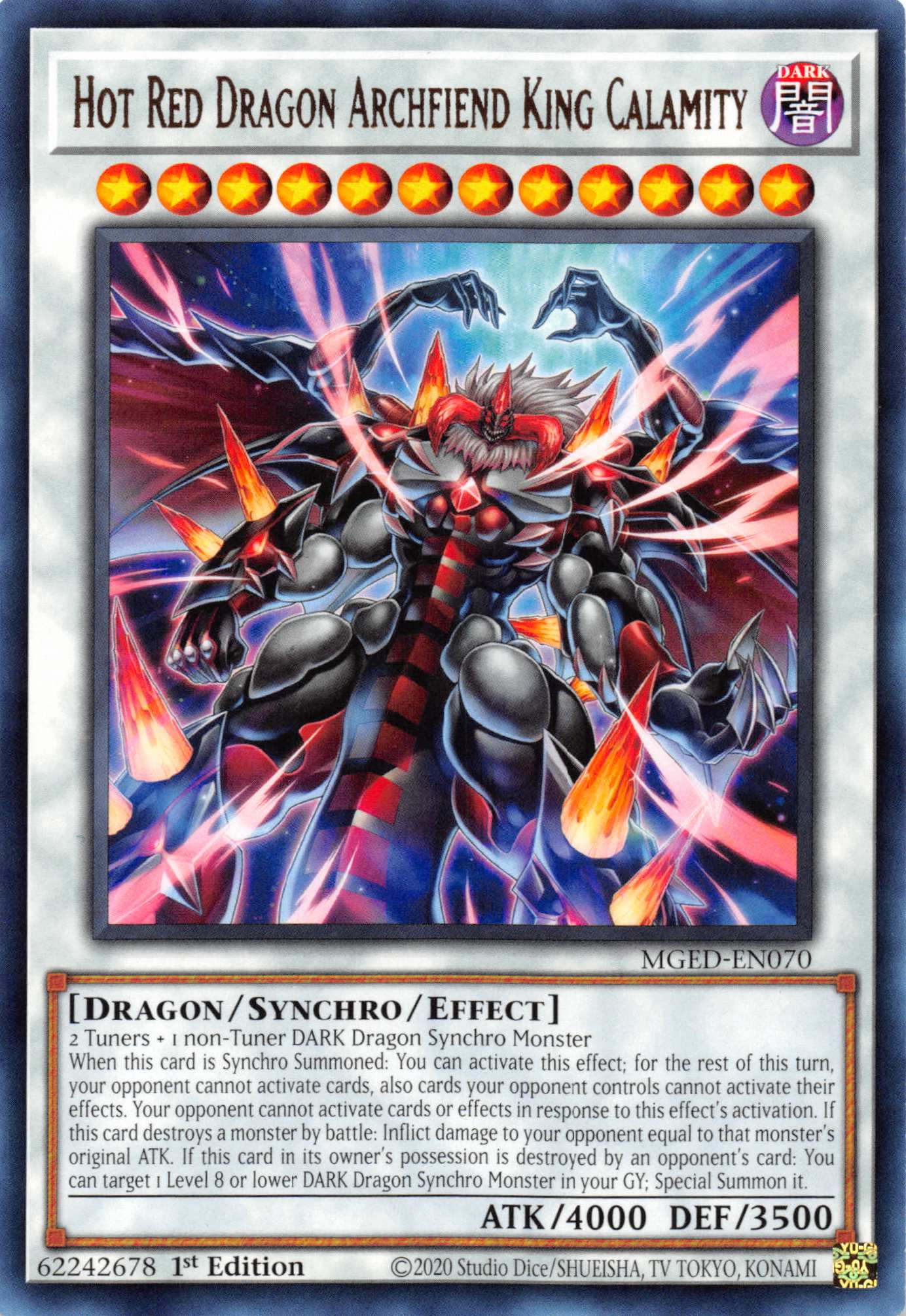 Hot Red Dragon Archfiend King Calamity [MGED-EN070] Rare | Shuffle n Cut Hobbies & Games