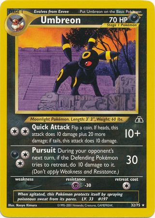 Umbreon (32/75) [Neo Discovery Unlimited] | Shuffle n Cut Hobbies & Games