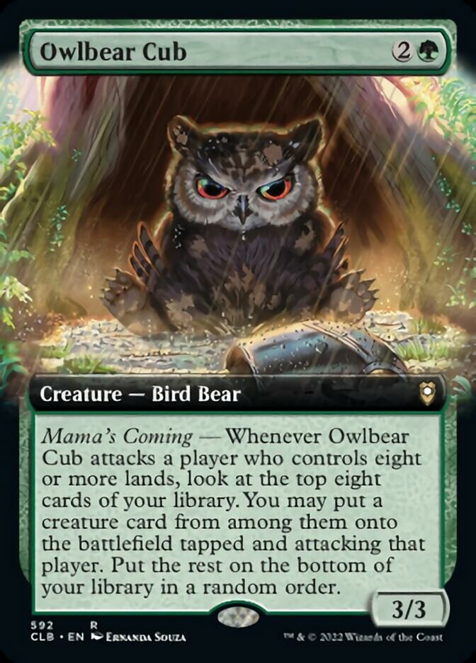 Owlbear Cub (Extended Art) [Commander Legends: Battle for Baldur's Gate] | Shuffle n Cut Hobbies & Games