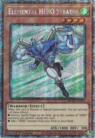 Elemental HERO Stratos [BODE-EN100] Starlight Rare | Shuffle n Cut Hobbies & Games
