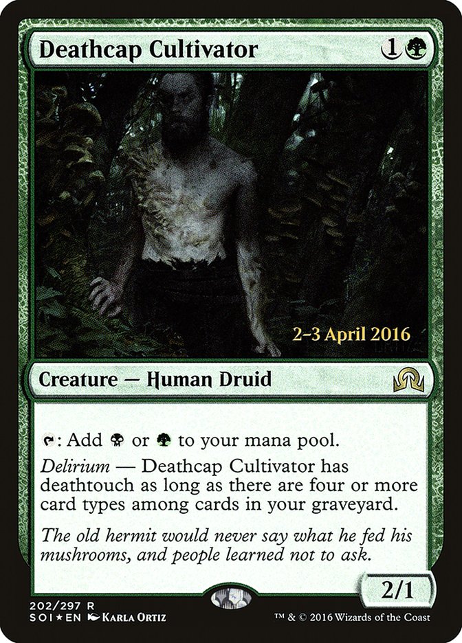 Deathcap Cultivator [Shadows over Innistrad Prerelease Promos] | Shuffle n Cut Hobbies & Games