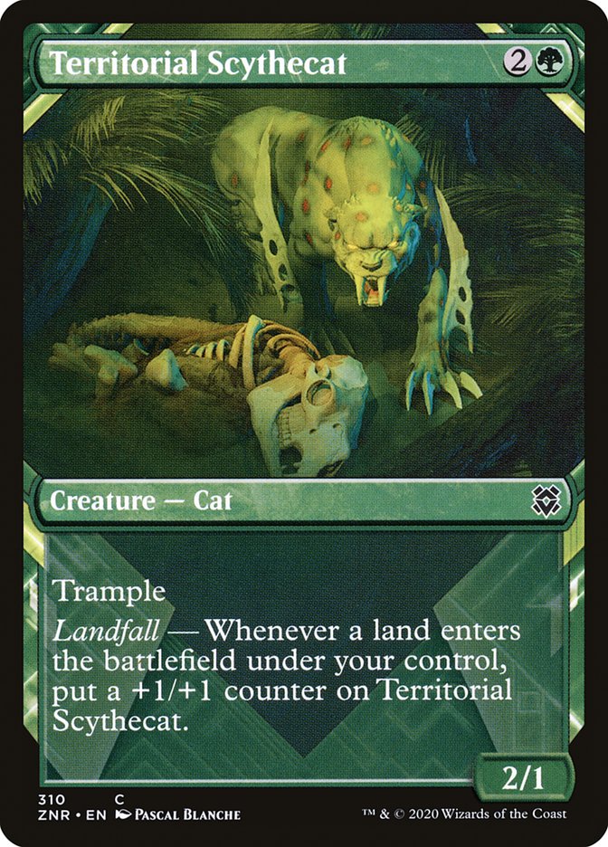 Territorial Scythecat (Showcase) [Zendikar Rising] | Shuffle n Cut Hobbies & Games