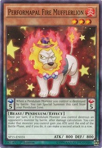 Performapal Fire Mufflerlion [SP15-EN024] Common | Shuffle n Cut Hobbies & Games