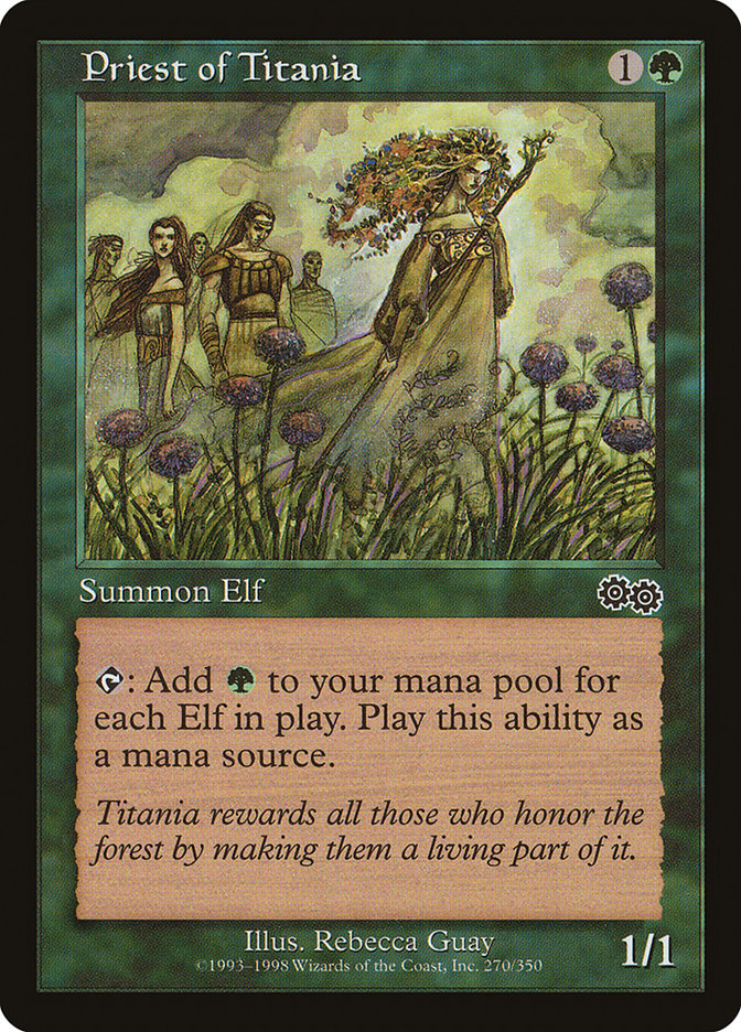 Priest of Titania [Urza's Saga] | Shuffle n Cut Hobbies & Games