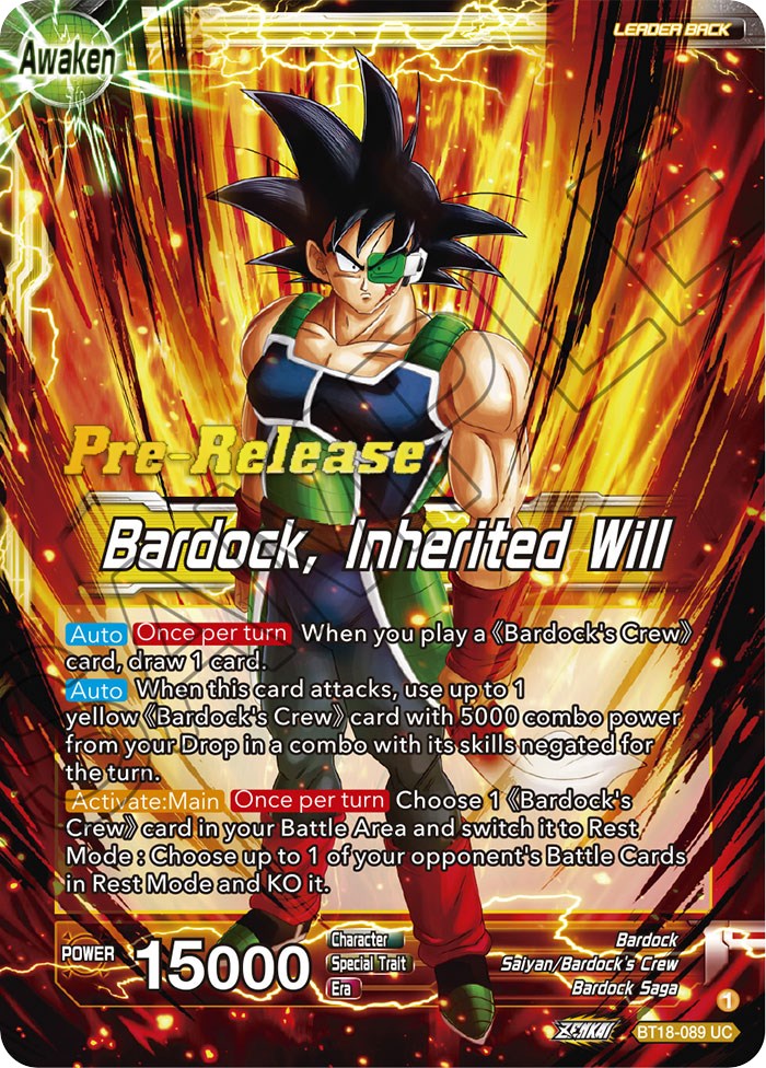 Bardock's Crew // Bardock, Inherited Will (BT18-089) [Dawn of the Z-Legends Prerelease Promos] | Shuffle n Cut Hobbies & Games