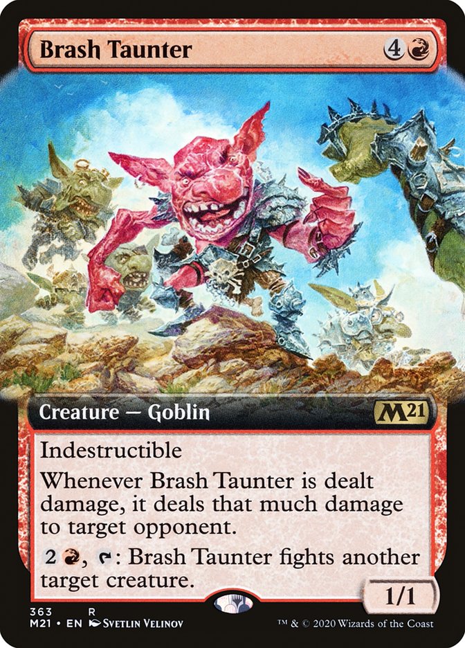 Brash Taunter (Extended Art) [Core Set 2021] | Shuffle n Cut Hobbies & Games