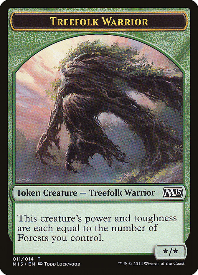 Treefolk Warrior Token [Magic 2015 Tokens] | Shuffle n Cut Hobbies & Games