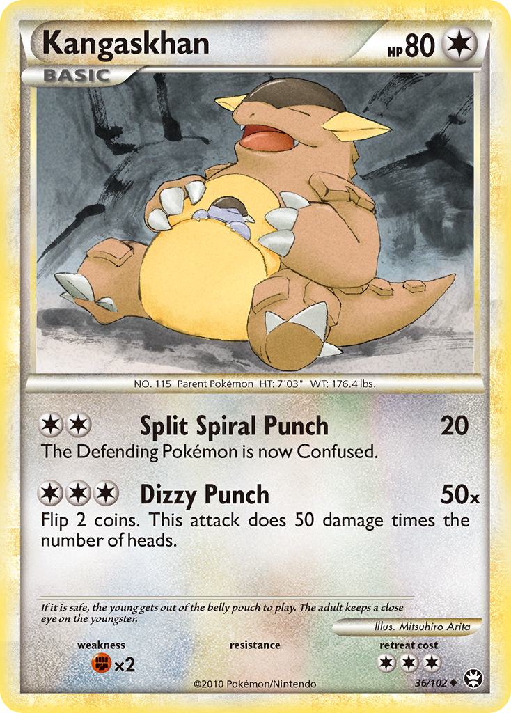 Kangaskhan (36/102) [HeartGold & SoulSilver: Triumphant] | Shuffle n Cut Hobbies & Games