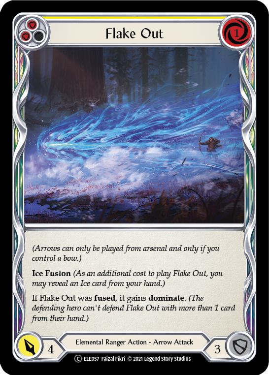 Flake Out (Yellow) [U-ELE057] Unlimited Rainbow Foil | Shuffle n Cut Hobbies & Games