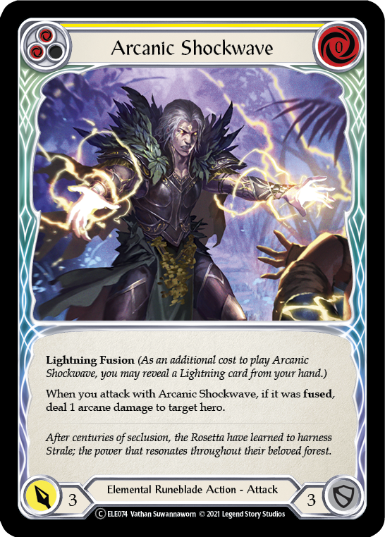 Arcanic Shockwave (Yellow) [U-ELE074] Unlimited Rainbow Foil | Shuffle n Cut Hobbies & Games