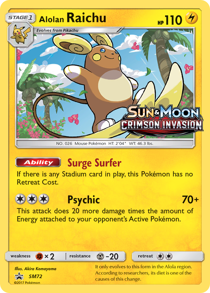 Alolan Raichu (SM72) (Prerelease Promo) [Sun & Moon: Black Star Promos] | Shuffle n Cut Hobbies & Games