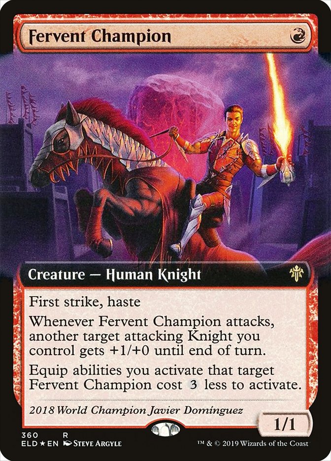 Fervent Champion (Extended Art) [Throne of Eldraine] | Shuffle n Cut Hobbies & Games