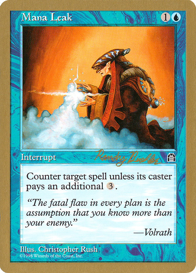 Mana Leak (Randy Buehler) [World Championship Decks 1998] | Shuffle n Cut Hobbies & Games