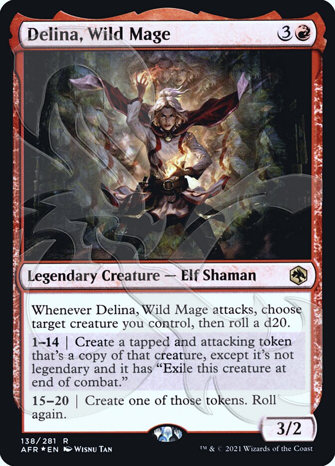Delina, Wild Mage (Ampersand Promo) [Dungeons & Dragons: Adventures in the Forgotten Realms Promos] | Shuffle n Cut Hobbies & Games