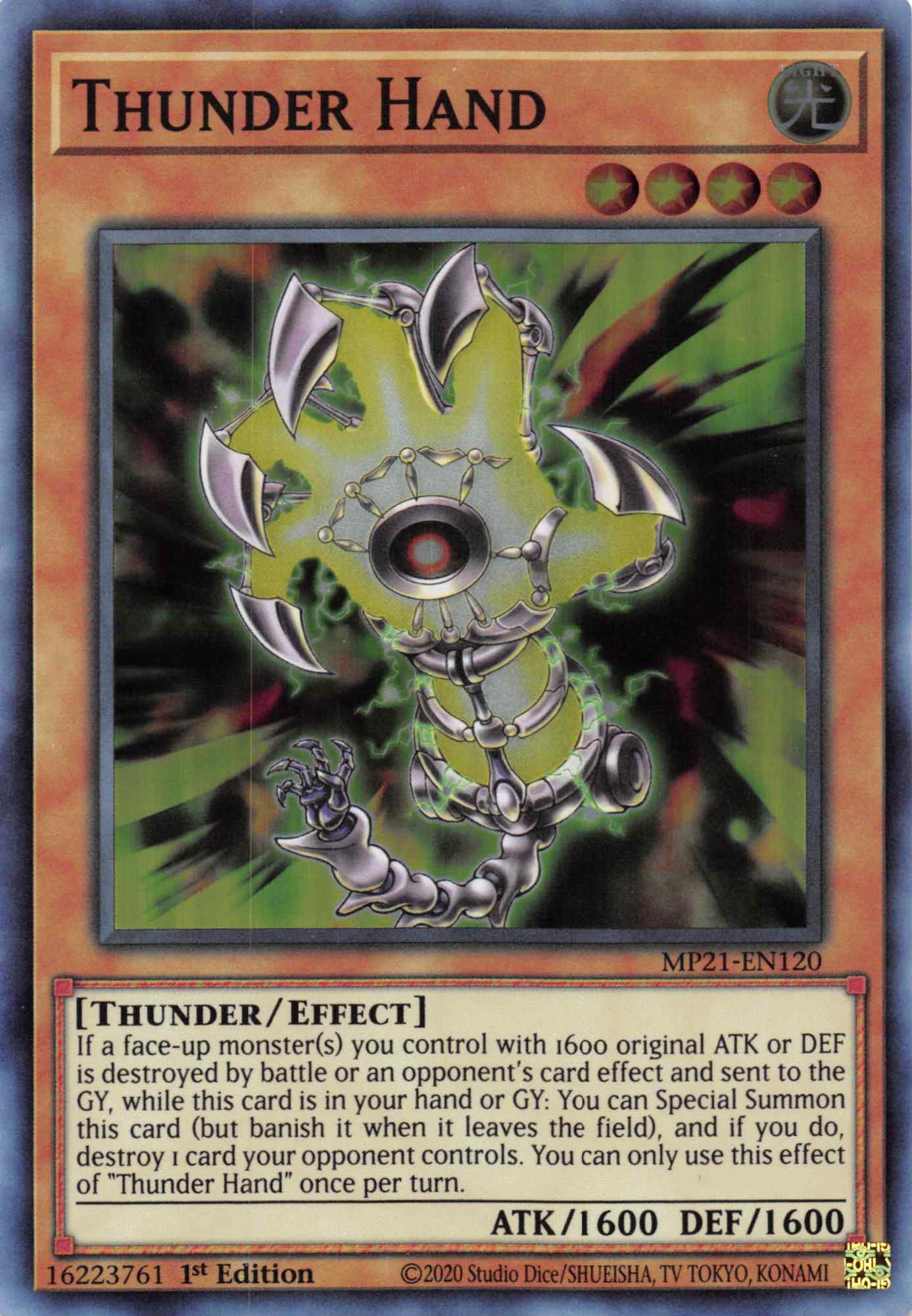 Thunder Hand [MP21-EN120] Super Rare | Shuffle n Cut Hobbies & Games